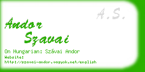 andor szavai business card